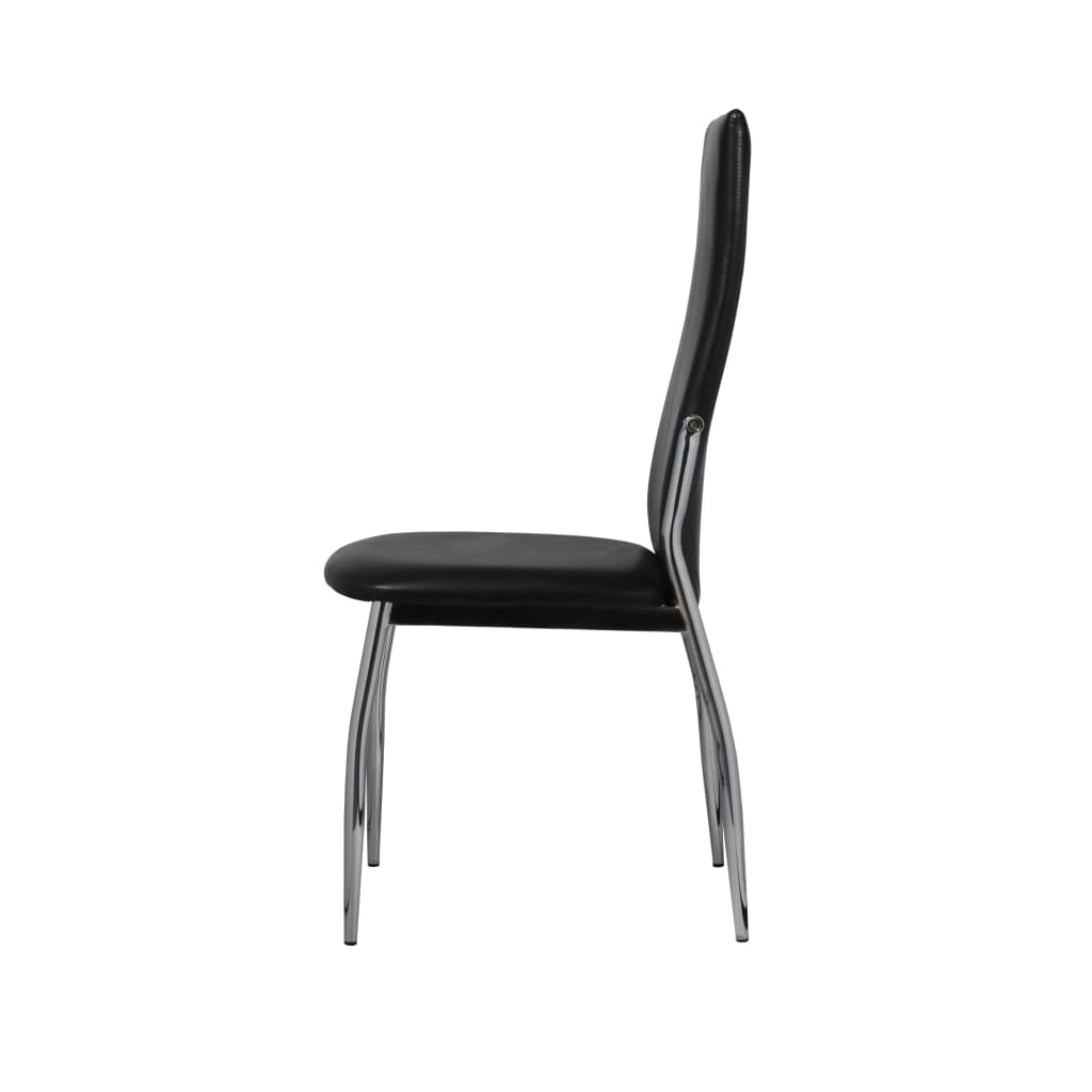 Dining Chairs 4 pcs Black Leather - 54×43×100cm