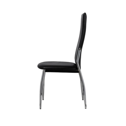 Dining Chairs 4 pcs Black Leather - 54×43×100cm