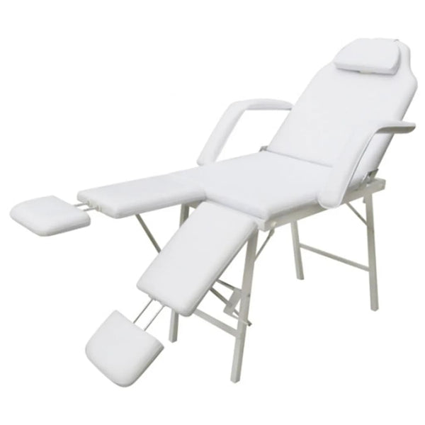  White treatment chair with ajustable legrests