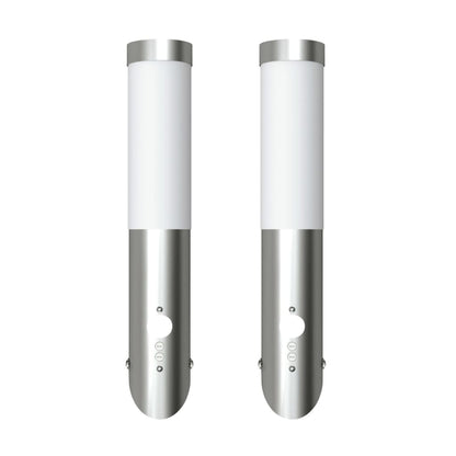 2 Motion Detector Stainless Steel Wall Lights