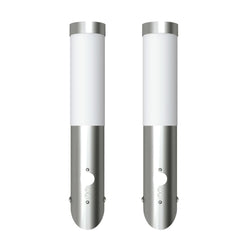 2 Motion Detector Stainless Steel Wall Lights