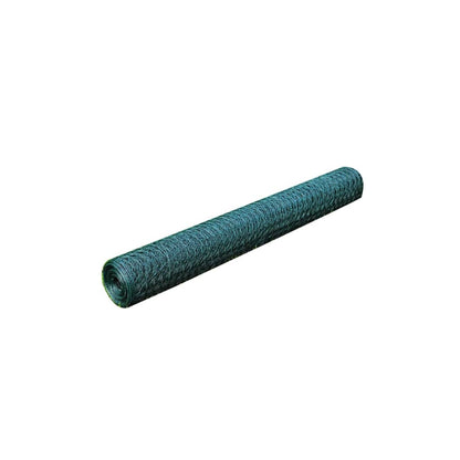 Mesh Fence Galvanised Steel Hexagon Dark Green