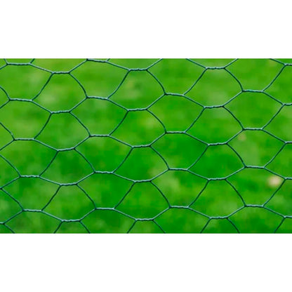 Mesh Fence Galvanised Steel Hexagon Dark Green