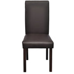 Dining Chairs 2 pcs Brown Leather