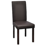 Dining Chairs 2 pcs Brown Leather