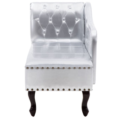 Chaise Longue Silver Leather