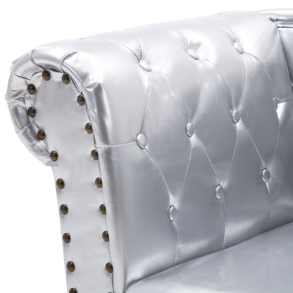 Chaise Longue Silver Leather