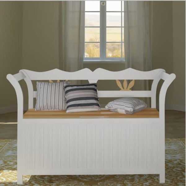  Storage Bench Wood White
