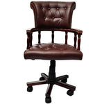 Chesterfield Captains Swivel Office Chair Brown