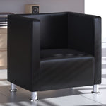 Cube Archair Black Faux Leather