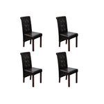 Dining Chairs 4 pcs Brown Leather