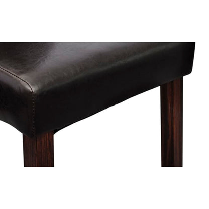Dining Chairs 4 pcs Brown Leather - 43×52×95cm