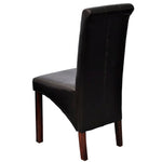 Dining Chairs 6 pcs Brown Leather