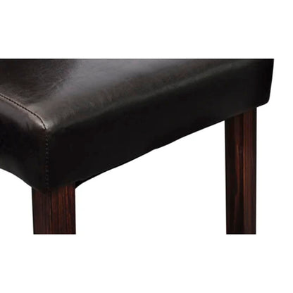 Dining Chairs 6 pcs Brown Leather - 43×52×95cm