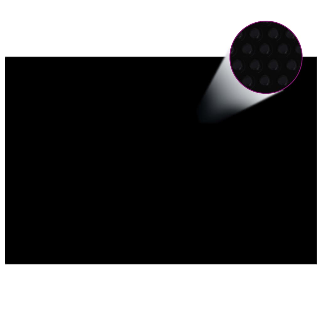 Floating Rectangular PE Solar Pool Film Black - 6×4m