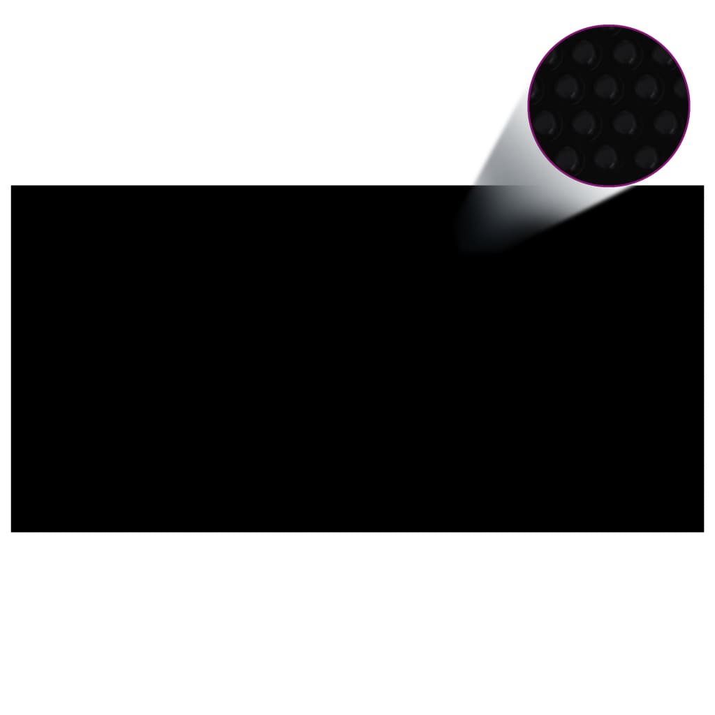 Floating Rectangular PE Solar Pool Film Black - 10×5m