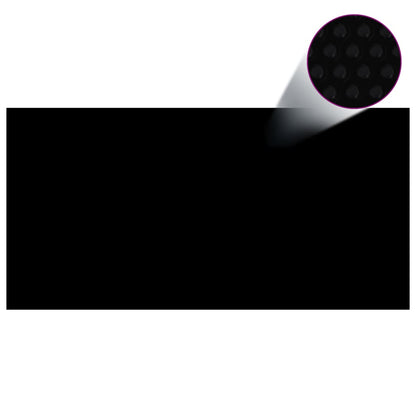 Floating Rectangular PE Solar Pool Film Black - 10×5m
