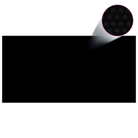 Floating Rectangular PE Solar Pool Film Black - 10×5m