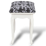 Dressing Stool Black Fabric