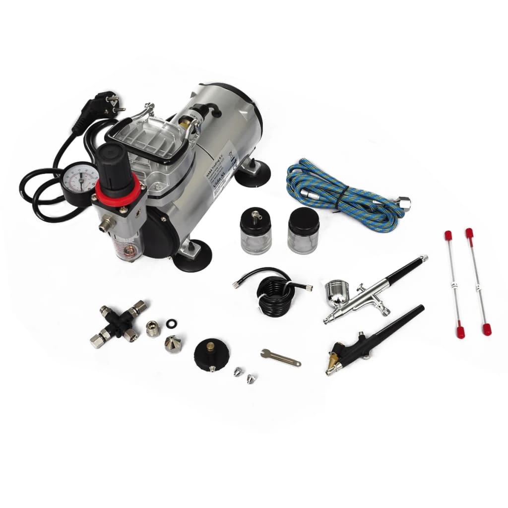 Airbrush Compressor Set with 2 Pistols - 255×140×230mm