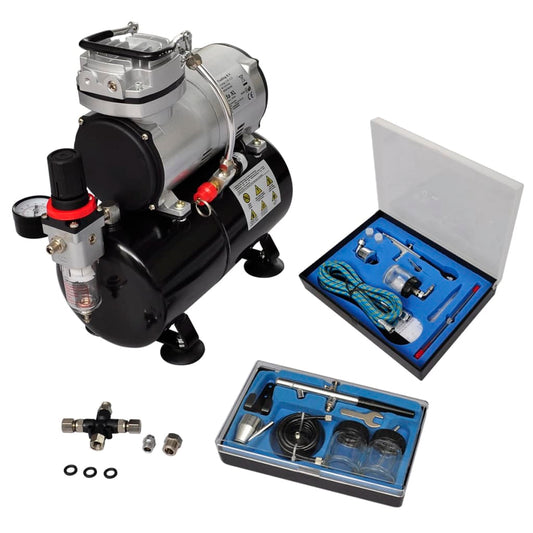 Airbrush Compressor Set with 2 Pistols - 310×150×310mm