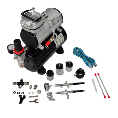 Airbrush Compressor Set with 2 Pistols - 310×150×310mm