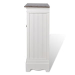 Cabinet 2 Doors 1 Drawer White Wood