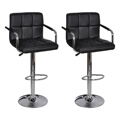 Bar Stools 2 pcs "Black" Faux Leather