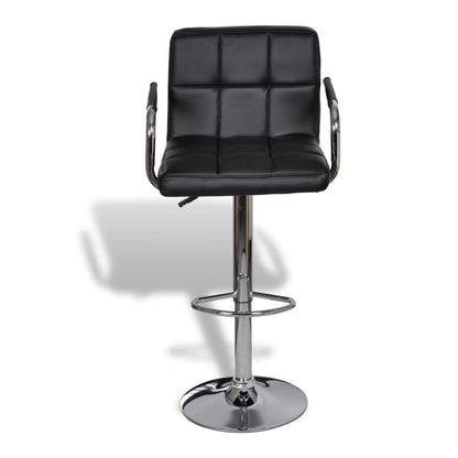 Bar Stools 2 pcs "Black" Faux Leather