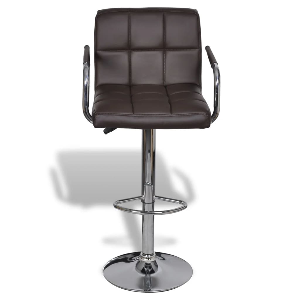 Bar Stools 2 pcs "Brown"  Faux Leather