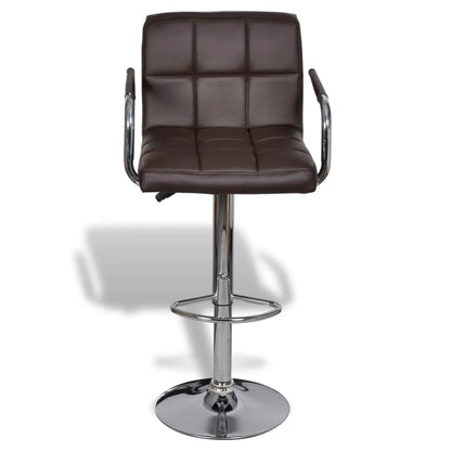 Bar Stools 2 pcs "Brown"  Faux Leather