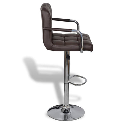Bar Stools 2 pcs "Brown"  Faux Leather