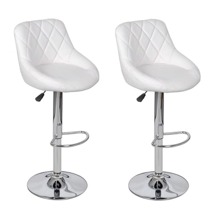 Bar Stools 2 pcs "White" Faux Leather