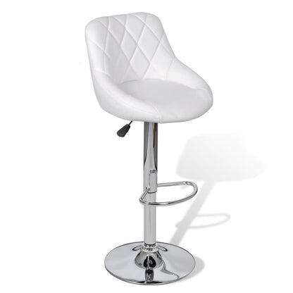 Bar Stools 2 pcs "White" Faux Leather