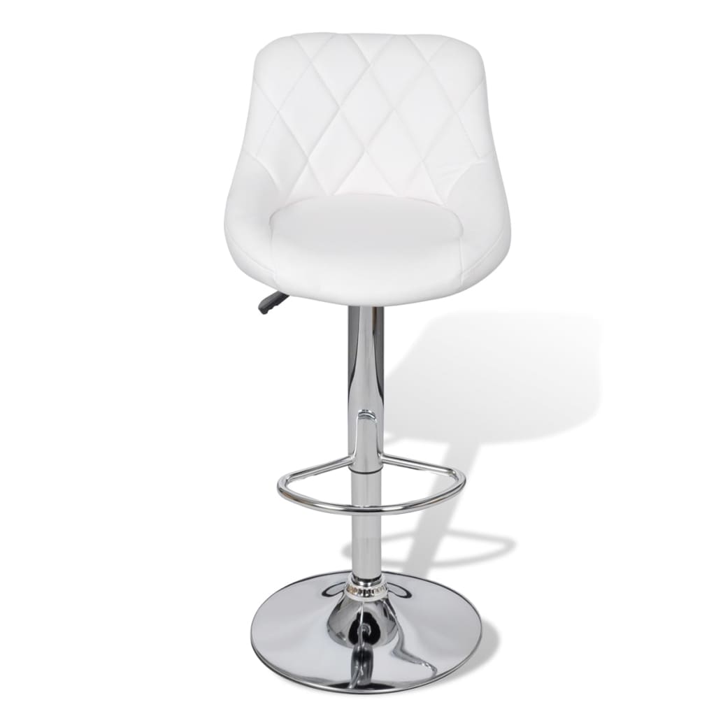 Bar Stools 2 pcs "White" Faux Leather