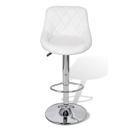 Bar Stools 2 pcs "White" Faux Leather