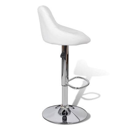 Bar Stools 2 pcs "White" Faux Leather