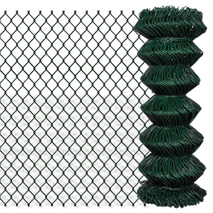 Chain Link Fence Galvanised Steel--Green