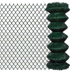 Chain Link Fence Galvanised Steel--Green