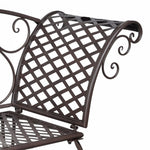 Garden Chaise Lounge 128 cm Steel Antique Brown