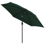 Parasol Green 3m Steel Pole