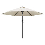 Parasol Sand White 3m Steel Pole