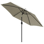 Parasol Sand White 3m Steel Pole