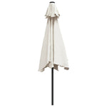 Parasol Sand White 3m Steel Pole