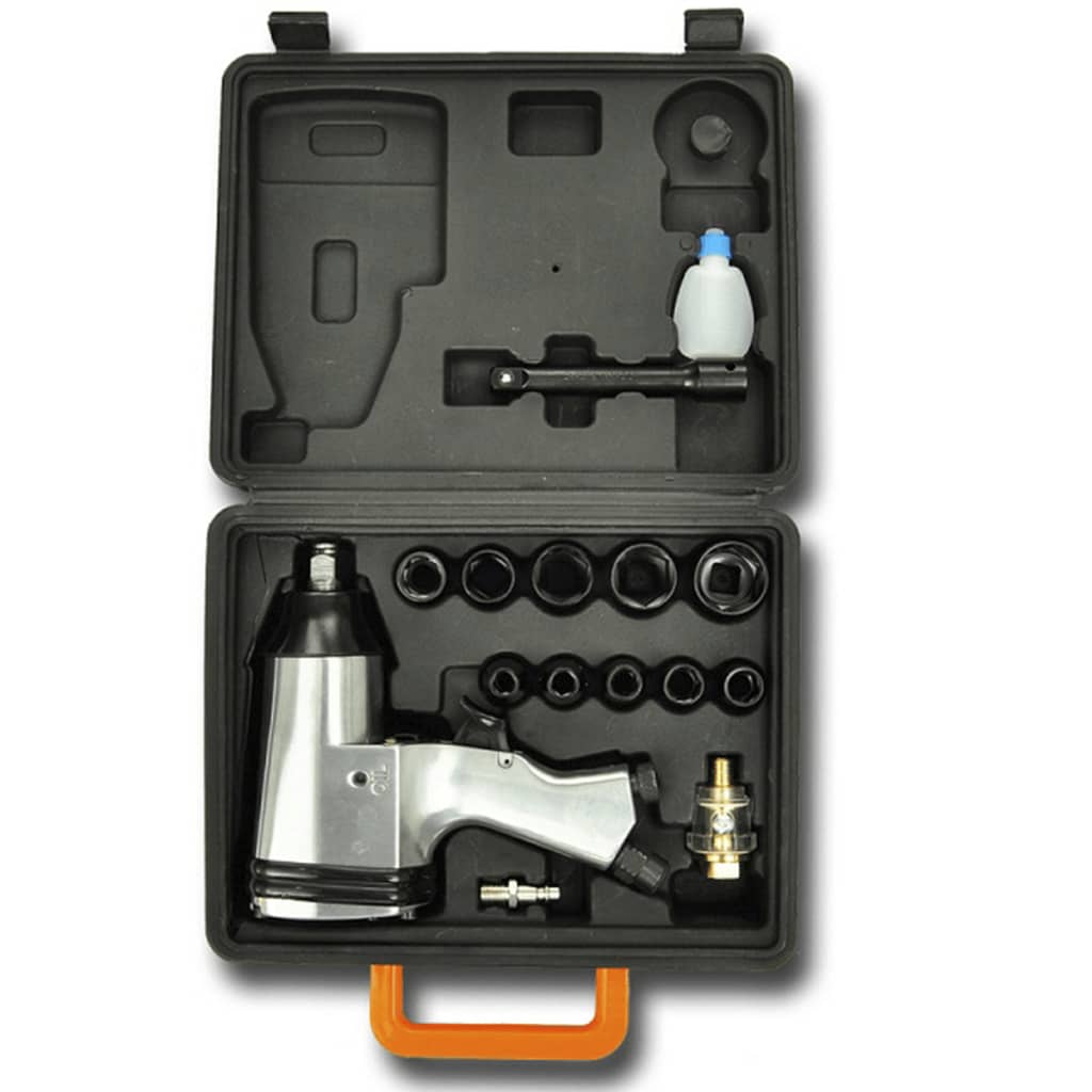 16 Piece Air Impact Wrench Set 1/2"