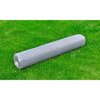 Chicken Wire Fence Galvanised Steel "Silver" - 10×1m