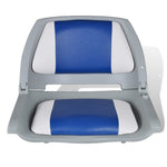 Boat Seat Foldable Backrest With Blue-white Pillow