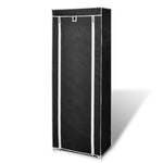 Fabric Shoe Cabinet with Cover (Black)