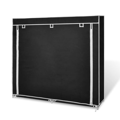 Fabric Shoe Cabinet with Cover 'Black