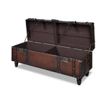 Storage Bench Set 3 pcs Brown